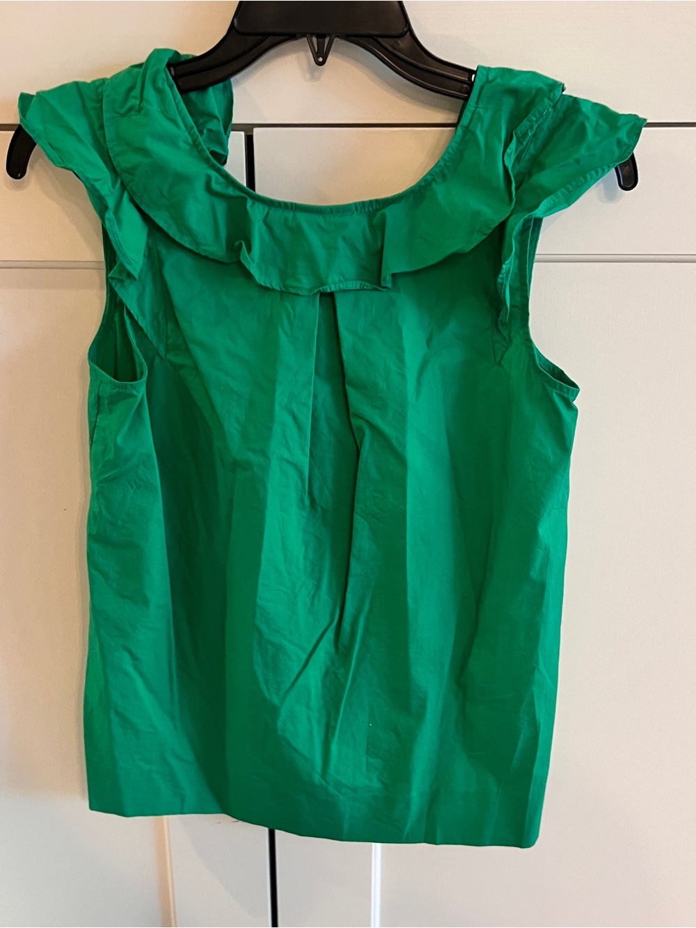 J.Crew Green Ruffle Top-size 0